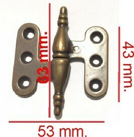 Cerniera piana Barocco Bronzata mm. 40×55
