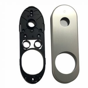 MOSTRINA LUNGA per Porta Blindata con Foro Defender ARGENTO