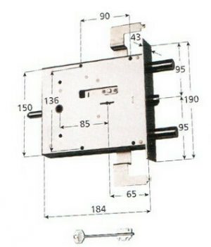 SERRATURA POTENT SERIE 1900 – doppia mappa per porta blindata