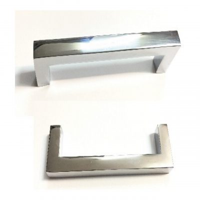 MANIGLIA SQUADRATA per mobile – CROMO LUCIDO interasse mm. 96