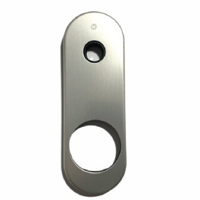 MOSTRINA LUNGA per Porta Blindata con Foro Defender ARGENTO