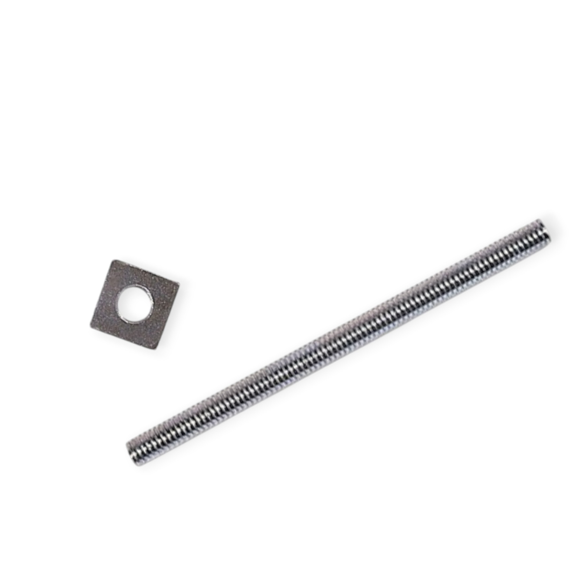 Barra filettata mm. 4×60 con dado quadrato(conf. pz. 10)