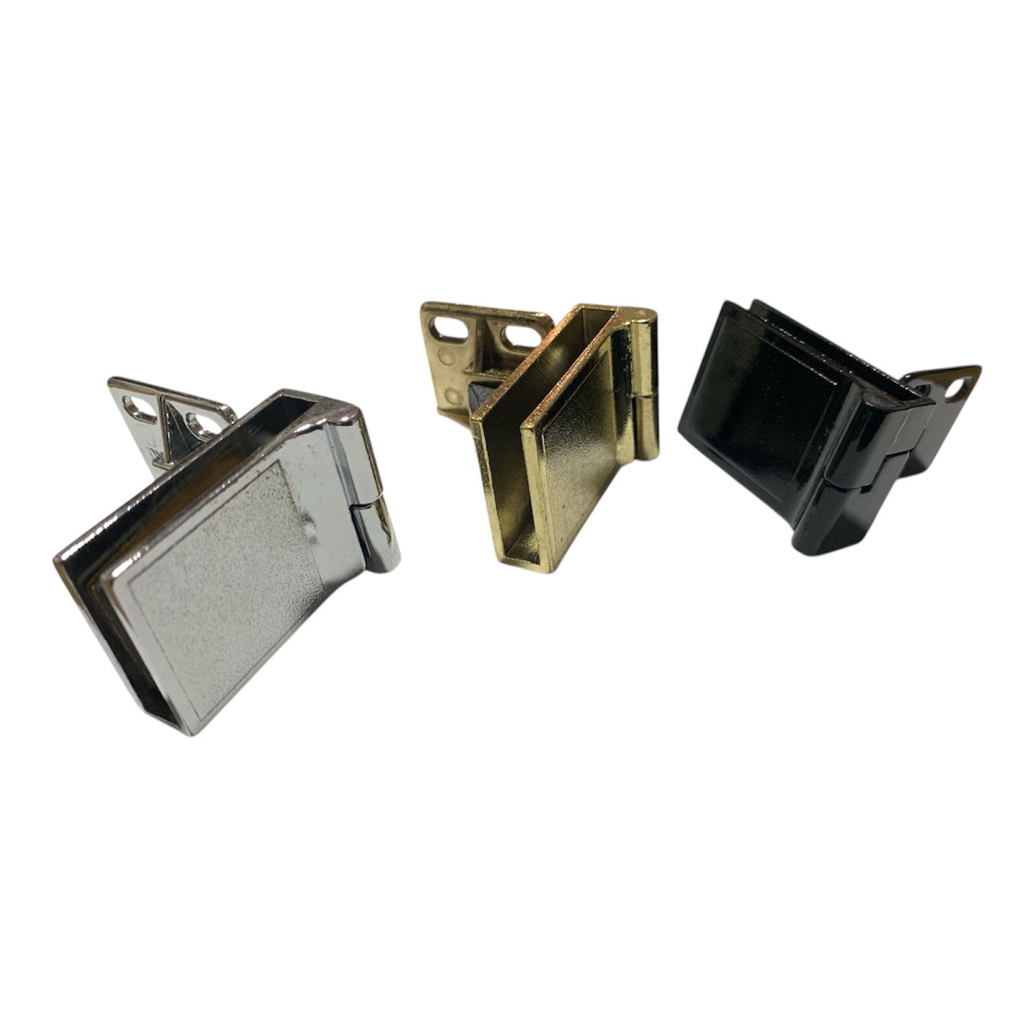 Cerniera a scatto per ante in vetro a battere