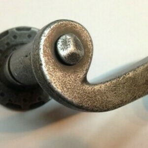 Maniglia in Ferro Battuto Sfumato con rosetta Patent Diam. 50 mm. (Coppia)