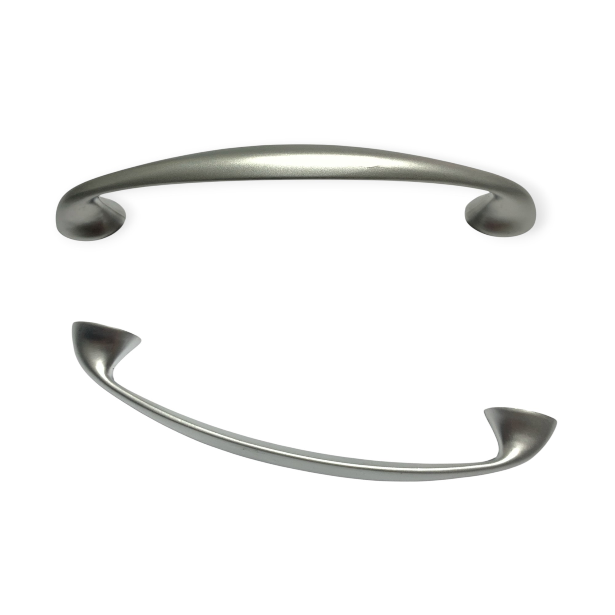 Maniglia in zama per mobile Interasse mm. 96 ALLUMINIO Satinato