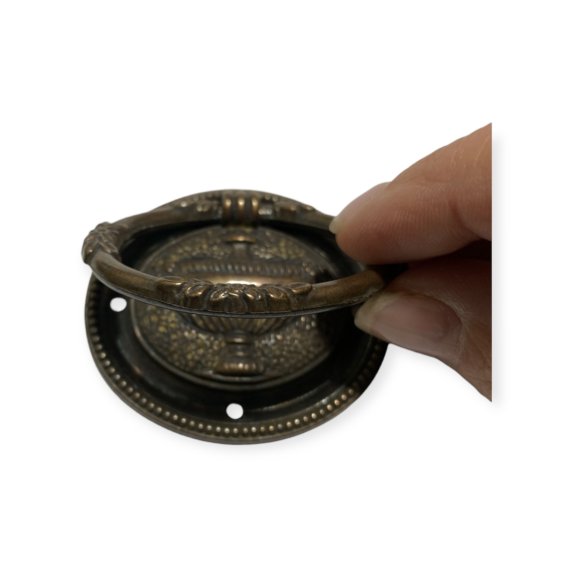 MANIGLIA OVALE ANFORA in ZAMA INVECCHIATA per Mobile Classico