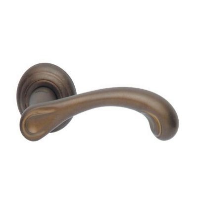 MANIGLIA Mandelli per porta CON ROSETTA FINITURA BRUNITO ANTICHIZZATO(coppia)