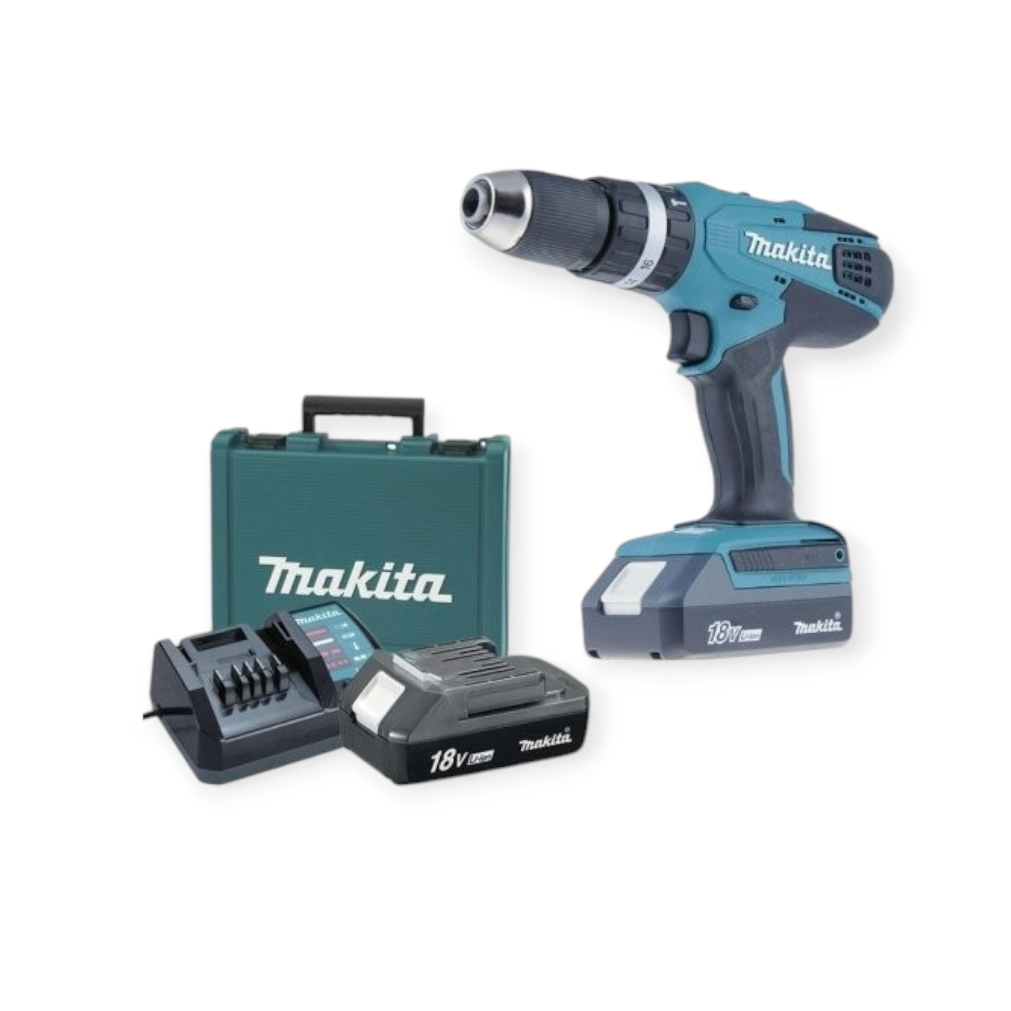 TRAPANO AVVITATORE MAKITA A BATTERIA 18 VOLT 2 Batterie LITIO